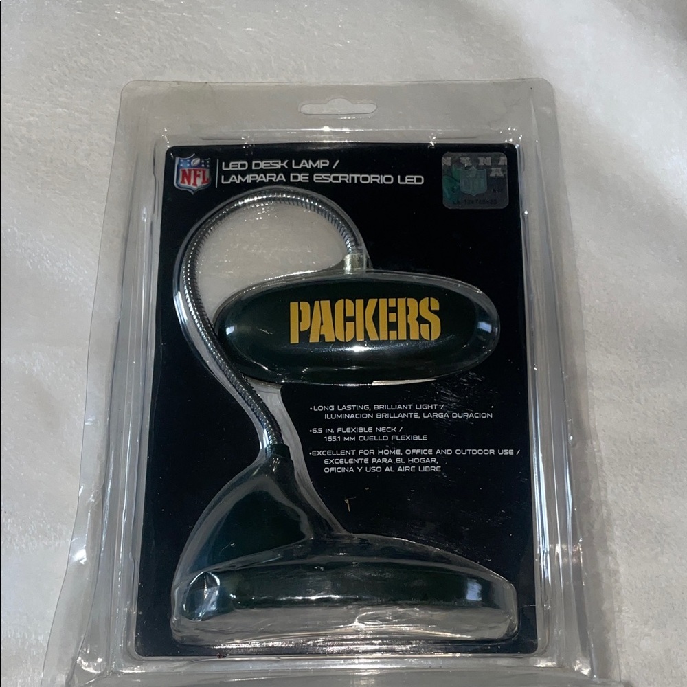 NFL Packers LED Desk Lamp - Green and Silver